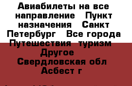 Авиабилеты на все направление › Пункт назначения ­ Санкт-Петербург - Все города Путешествия, туризм » Другое   . Свердловская обл.,Асбест г.